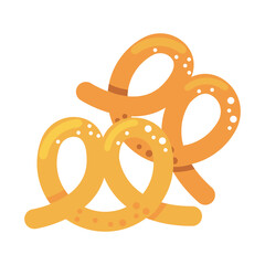 delicious pretzel pastry food icon