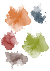 watercolor paint strokes