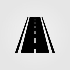 Road icon isolated on white background.