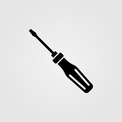 Fototapeta premium Screwdriver vector icon. Repair tool symbol.