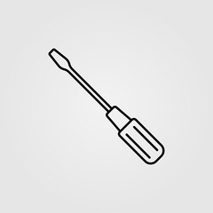 Screwdriver icon. Repair service icon for web, mobile design, logo or banner element.