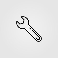 Wrench icon. Spanner symbol. Repair service sign.