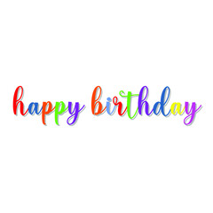 happy birthday sentences in various colors