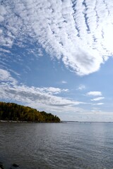 clouds over lake