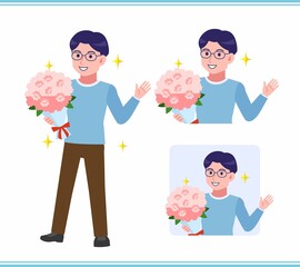 Young man with glasses