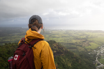 Naklejka premium women view in Hawaii