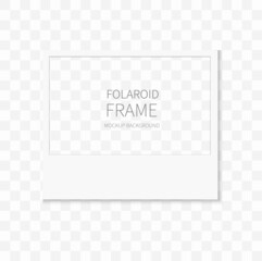 Vector of Empty white photo frame with shadows