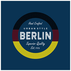 Berlin typography for t shirt vector