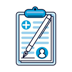 medical order in clipboard health icon