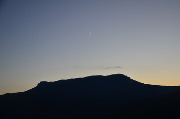 sunset over the mountains