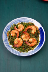 Kangkung Rica Udang - Indonesia Traditional Food