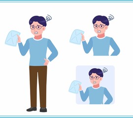 Young man with glasses