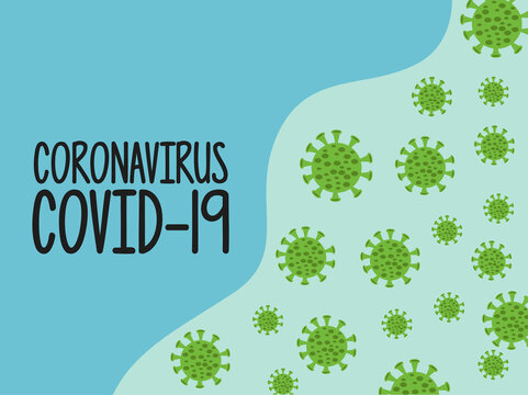 Covid19 Pandemic Particles Spores Pattern And Lettering