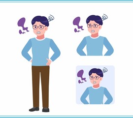 Young man with glasses