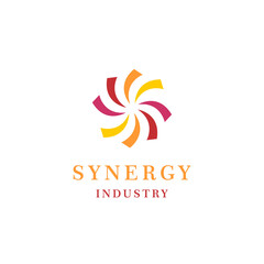 Energy vector logo template for industrial business