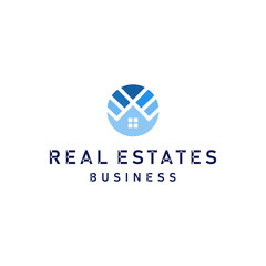 Real estate vector logo template for apartment
