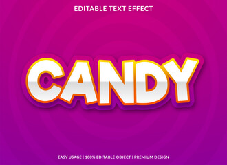 candy text effect with bold style use for food brand and business logo