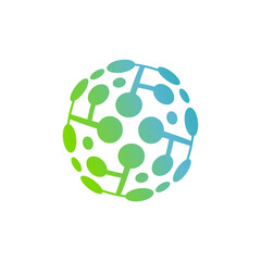 Connectivity Sphere. Vector Logo design
