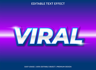 Obraz premium viral text effect with neon style use for content headline and business logo