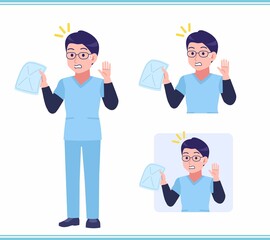 Young nurse man dressed in blue_A