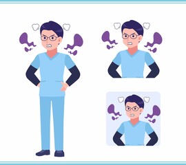 Young nurse man dressed in blue_A