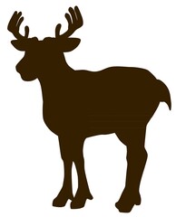 鹿01シルエット