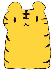 可愛い黄色い虎のイメージ素材