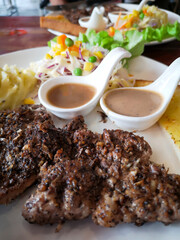 My yummy pork steak with black pepper