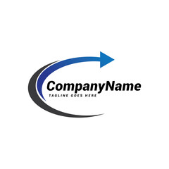 Abstract Arrow logo design template.