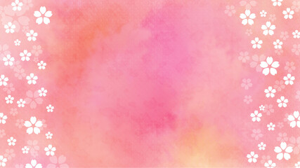 sakura cherry blossom watercolor abstract background © mari