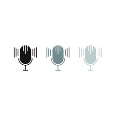 Microphone icon design isolated on white background