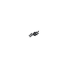 Obraz premium organic wheat logo icon design with simple style and white background