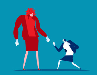 People fighting with coronavirus. Spray disinfection, COVID-19