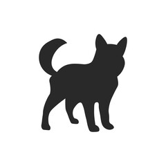 silhouette of dog animal symbol vector illustration