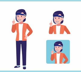 Young woman in a cardigan