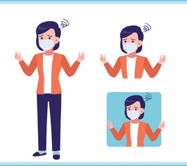 Young woman in a cardigan