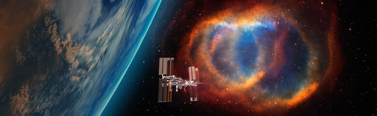 Planet Earth with super nova explosion 