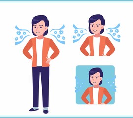 Young woman in a cardigan