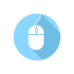 Computer mouse icon in flat style.