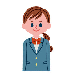 女子高校生のイラスト素材