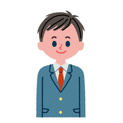 男子高校生のイラスト素材