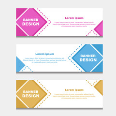 Set of Design Banner Web Template. can be Used for Workflow Layout, Diagram, Web Design. and Label Vector