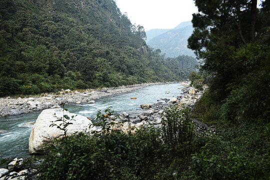 river in the mountains