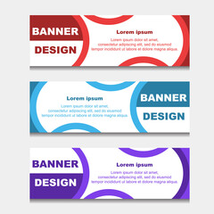 Set of Design Banner Web Template. can be Used for Workflow Layout, Diagram, Web Design. and Label Vector