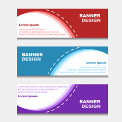Set of Design Banner Web Template. can be Used for Workflow Layout, Diagram, Web Design. and Label Vector