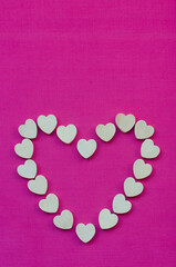 Heart on a pink background