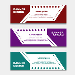 Set of Design Banner Web Template. can be Used for Workflow Layout, Diagram, Web Design. and Label Vector