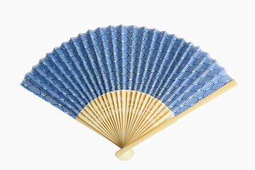 Japanese fan blue color pattern is open