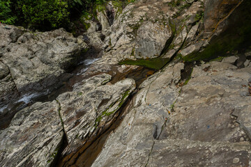 Photo of large rocks in the river