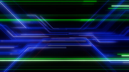 Digital Circuit Network Technology internet data space 3D illustration